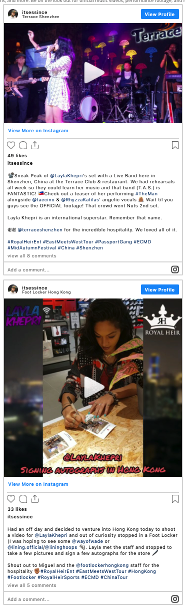 Layla Khepri snapshots in China