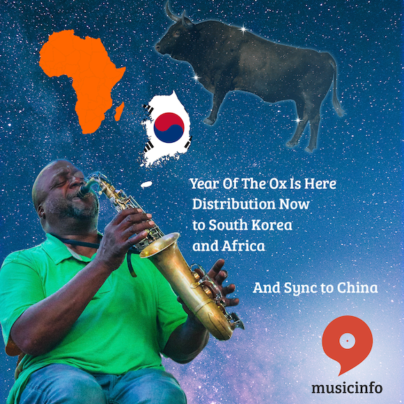 Year Of the Ox Musicinfo distribution to South korea and africa and sync to China